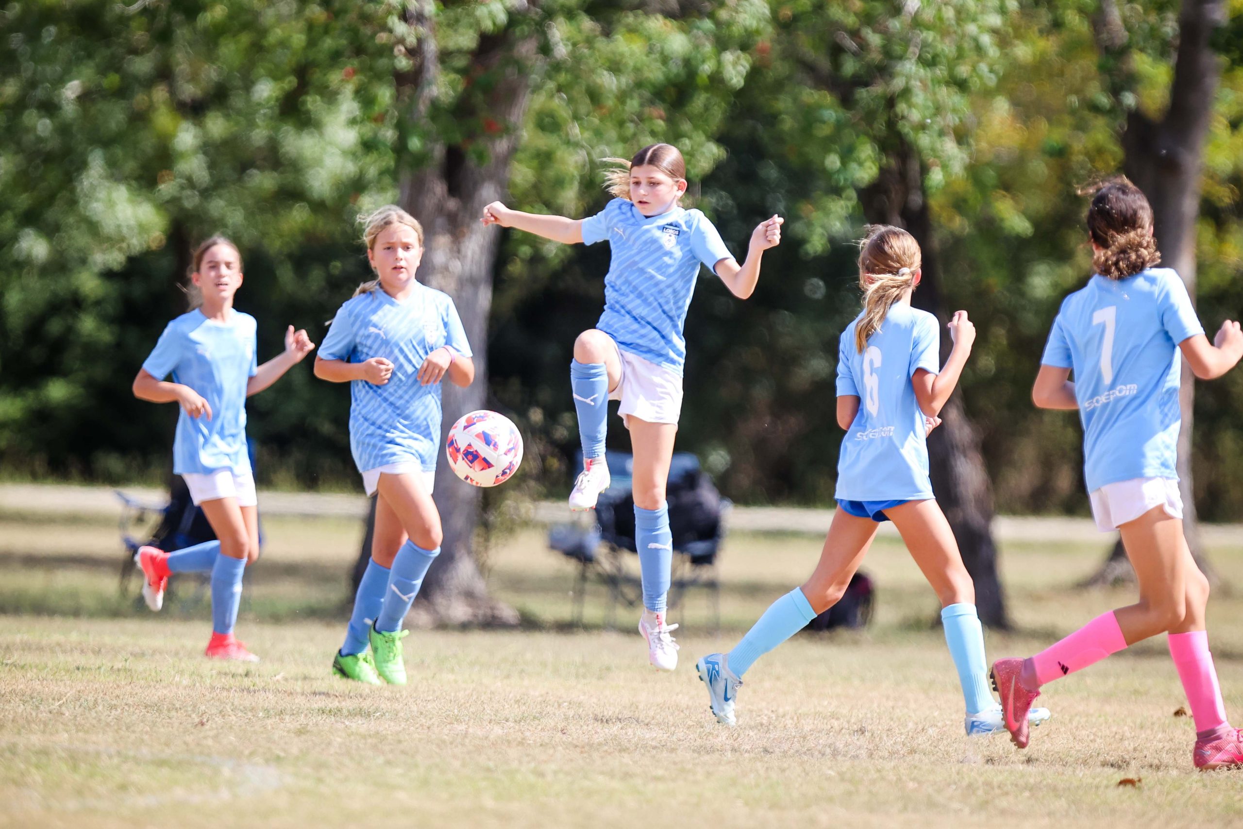 Lobos girls team in action
